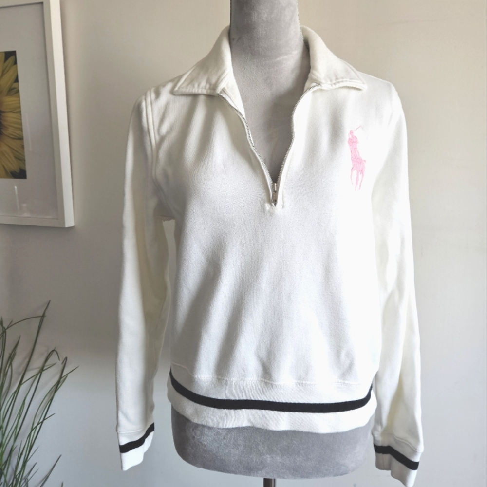 RL BLACK LABEL - Pink Polo Sweatshirt White - Picture 2 of 13